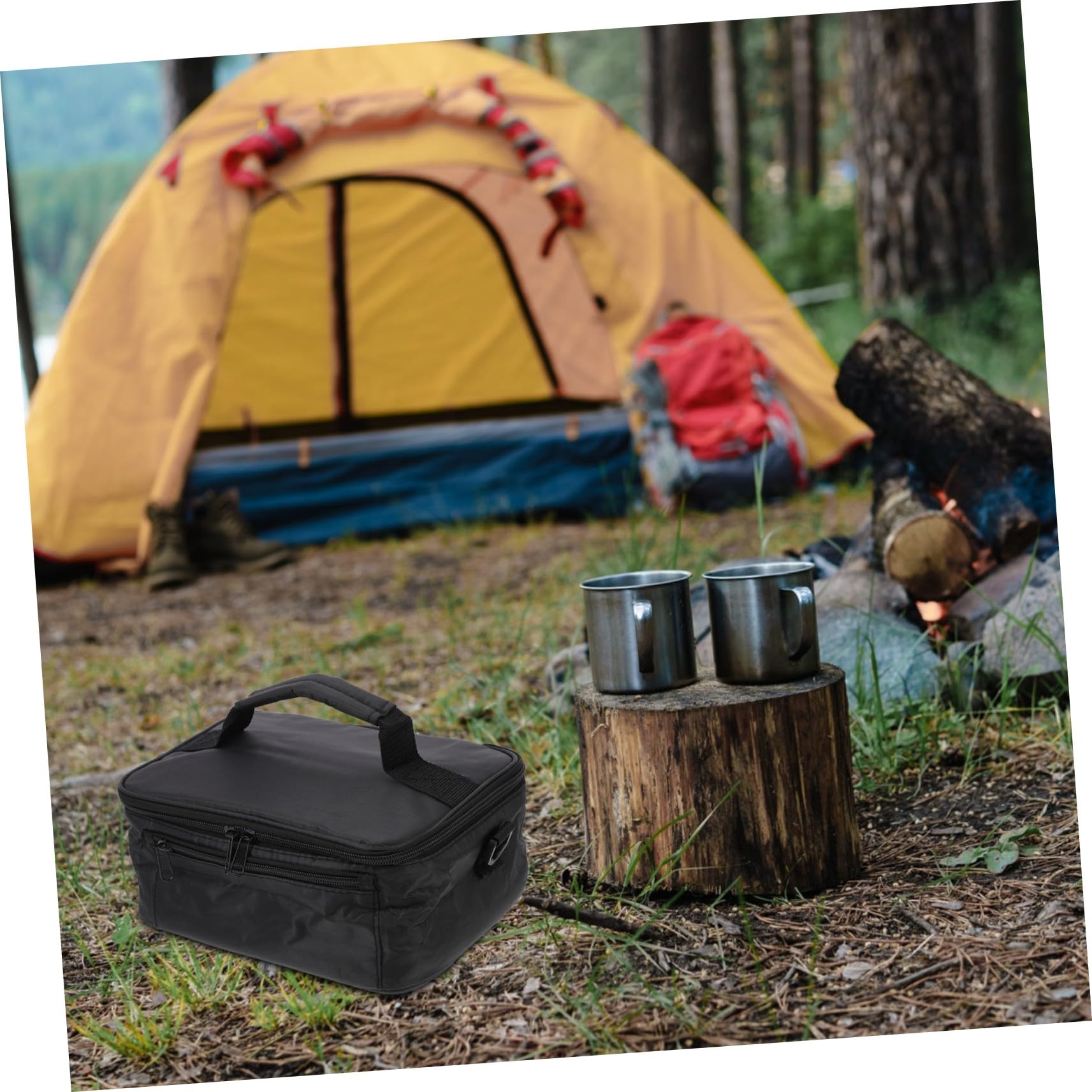 Cabilock Bolsa Térmica para Comida para Coche 12v Aislamiento y Mantenimiento de Temperatura, Material Oxford y Abs, Adecuado para Oficina y Camping