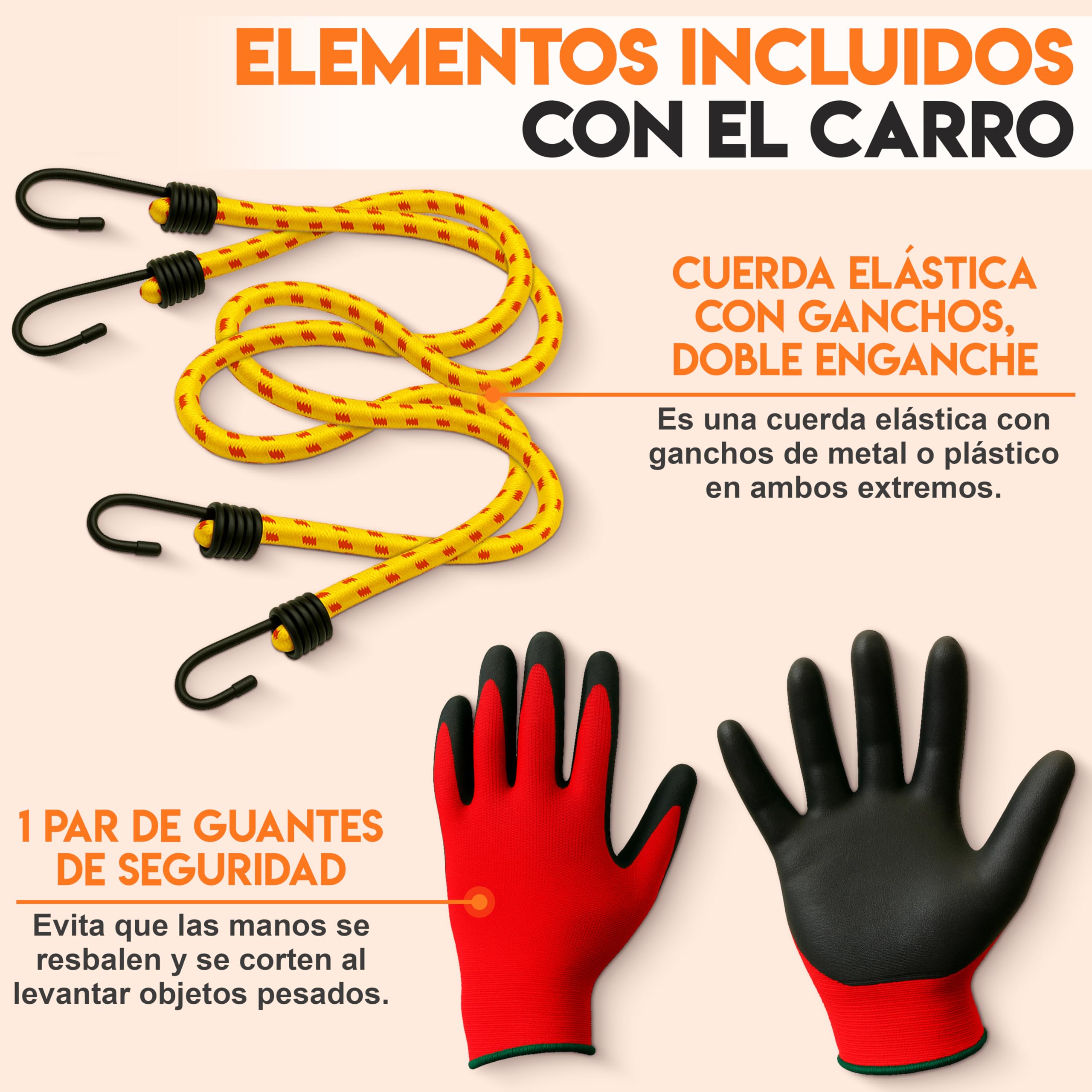 Carretilla de Mano 300 kg Industrial con Estructura de Acero y Ruedas reforzadas neumaticos hinchables Carro de Reparto Carga Cajas almacen Muebles Jardin y Obras Carrillo de Seguridad