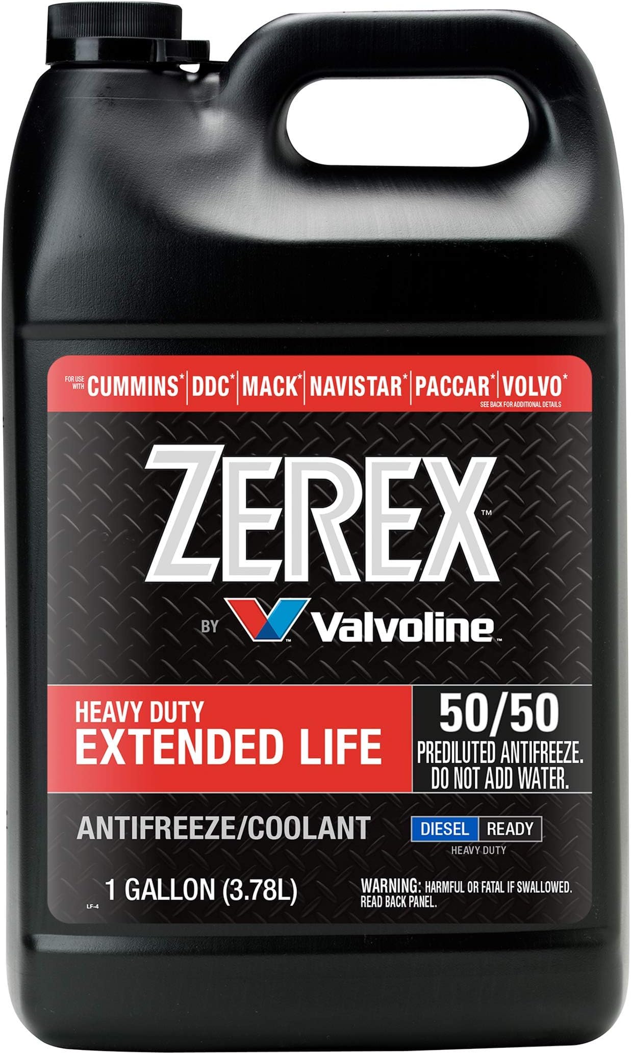 Zerex Extended Life Red Heavy Duty (HD) 50/50 Prediluted Ready-to-Use Antifreeze/Coolant 1 GA