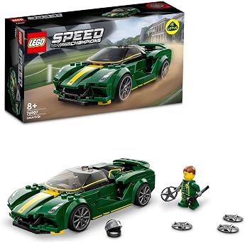 LEGO Speed Champions Lotus Evija 76907, 247-Piece Toy Building Blocks, Gift, Birthday, Christmas, Car Model, Hypercar, Mini C