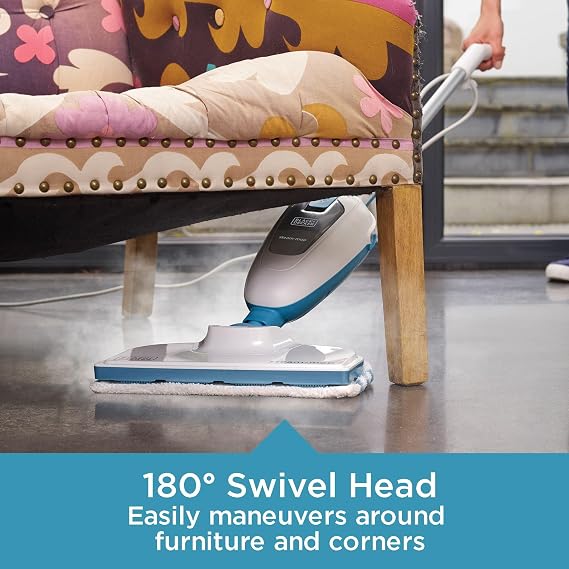 BLACK+DECKER Steam Mop, White (HSM13E1)
