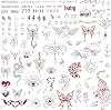 3 Sheets Temporary Tattoos for Women, Fine Line Realistic Fake Tattoos, Minimalist Gothic Body Art Stickers, Tiger Snake Angel Designs for Hand Arm Shoulder, Halloween Costume Party Gifts