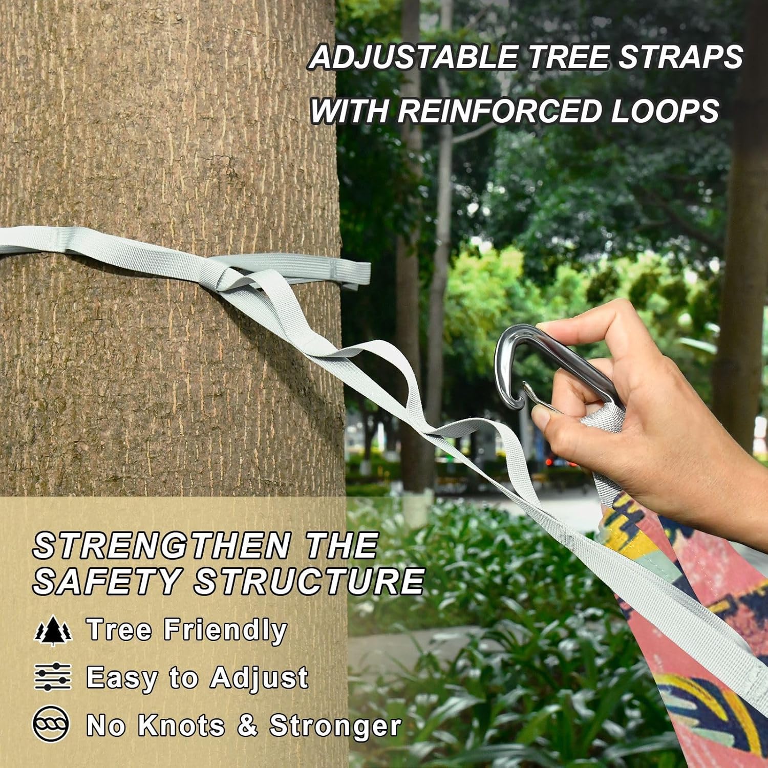 Tropical Aesthetics of The Summer Hammocks with Portabl Carry Bag Swing Hammock for Outside Camping Essentials