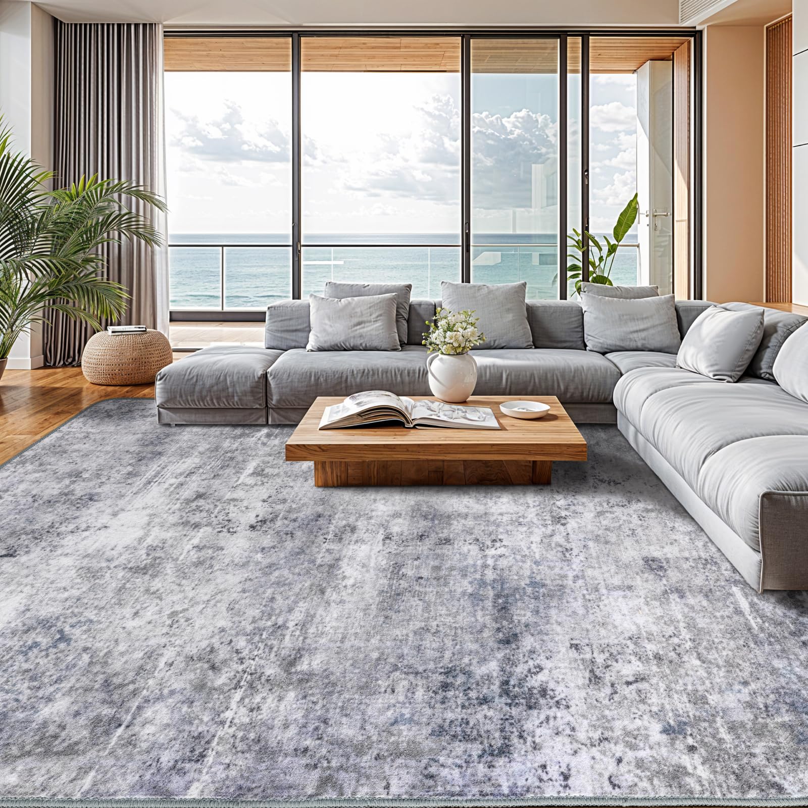 DEITAS Abstrakte Teppich Schlafzimmerm, Super Weicher Wohnzimmerteppich für Esszimmer Schlafzimmer, Leicht zu reinigen, Hochwertige Qualität - FT1229