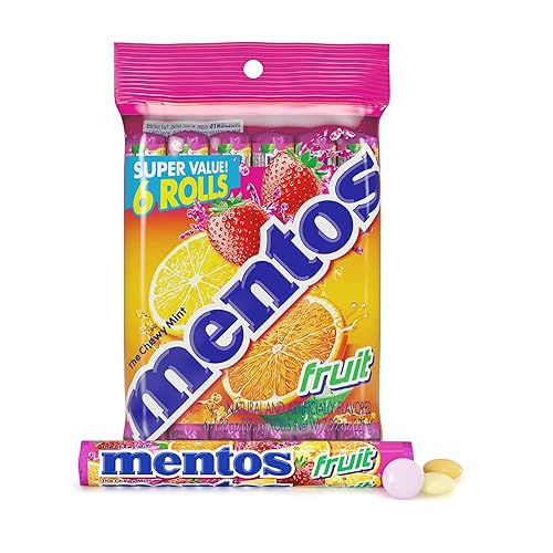 Mentos - Rollo de caramelo de menta masticable fruta no se derrite