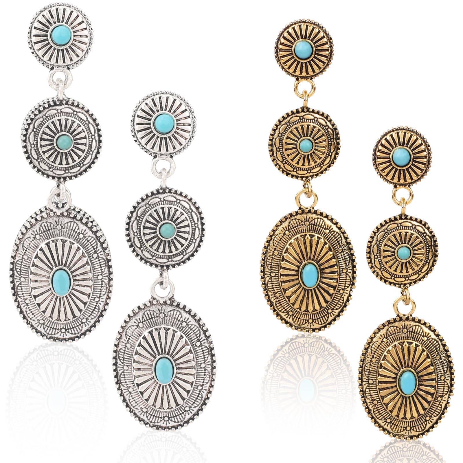 Boucles D'oreilles Fantaisie Vintage Rétro - Bijou Ancien Occasion Made In France