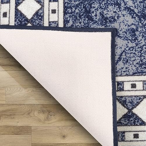 Miniatura 81 de Antep Rugs Alfombras modernas con bordes de 2 x 7 pies antideslizantes (antideslizante) de perfil bajo con parte trasera de goma para interiores