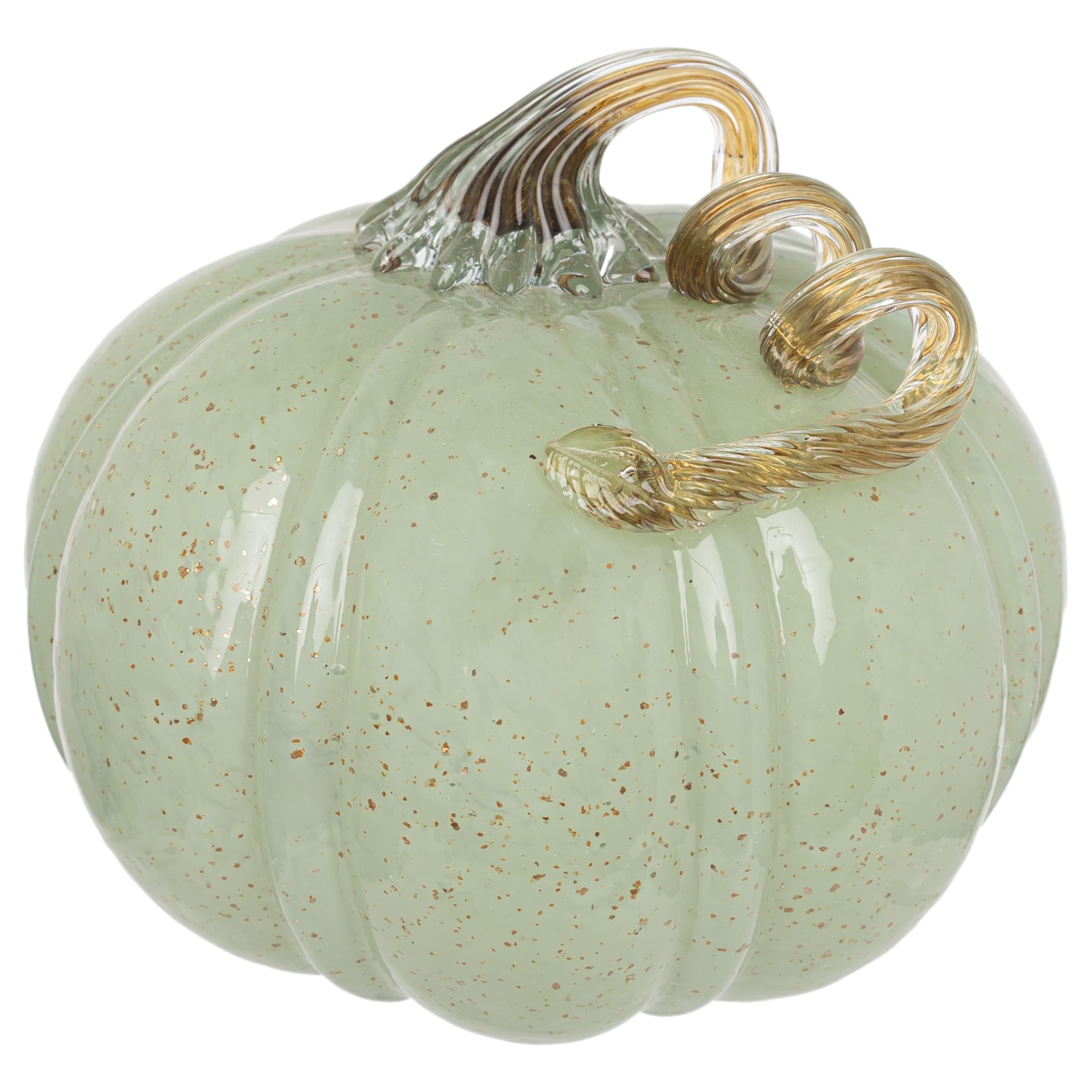 Calabaza de vidrio soplado decorativa para Halloween y Acción de Gracias