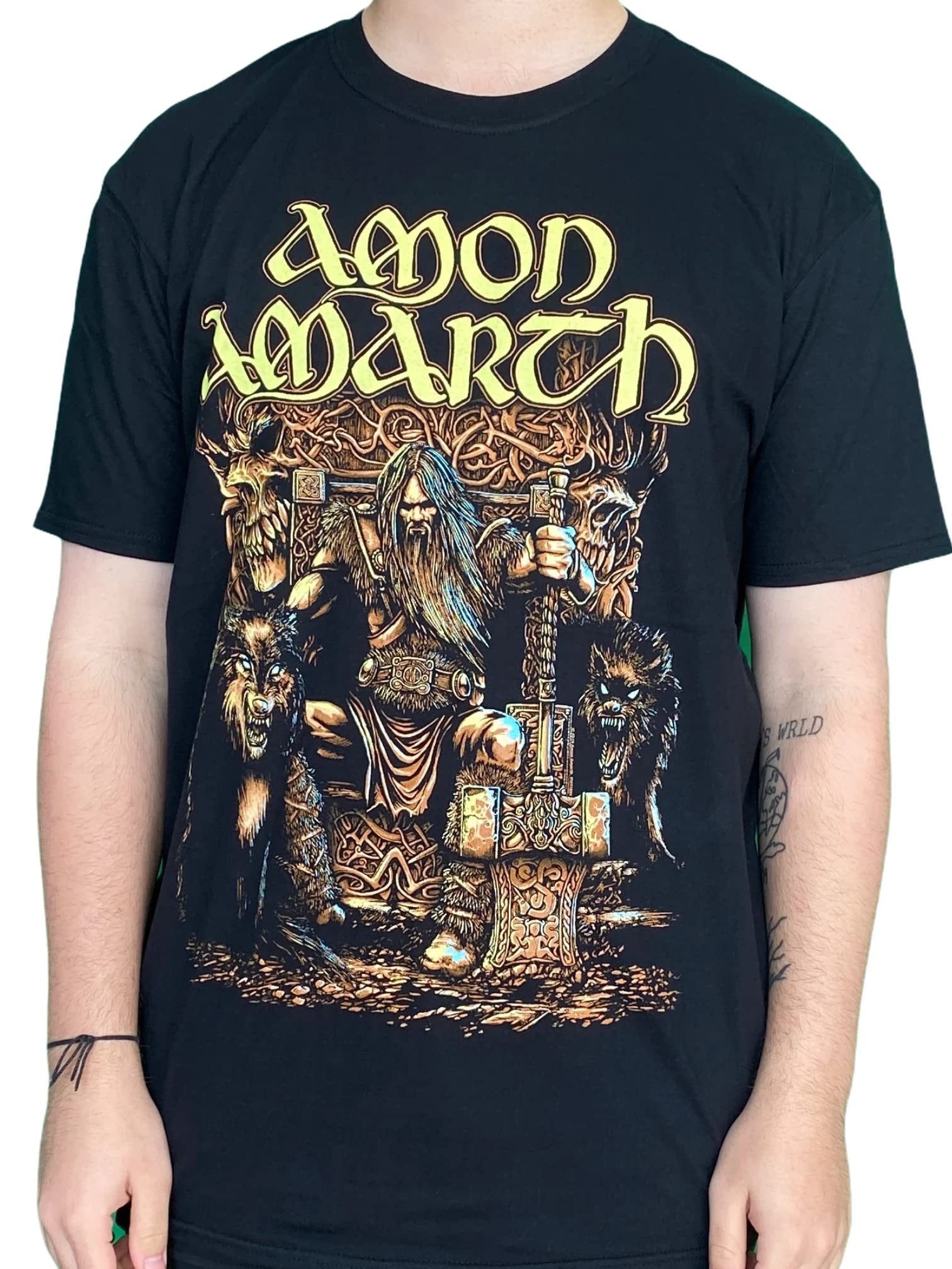 AMON AMARTH THOR T-Shirt Large BLACK