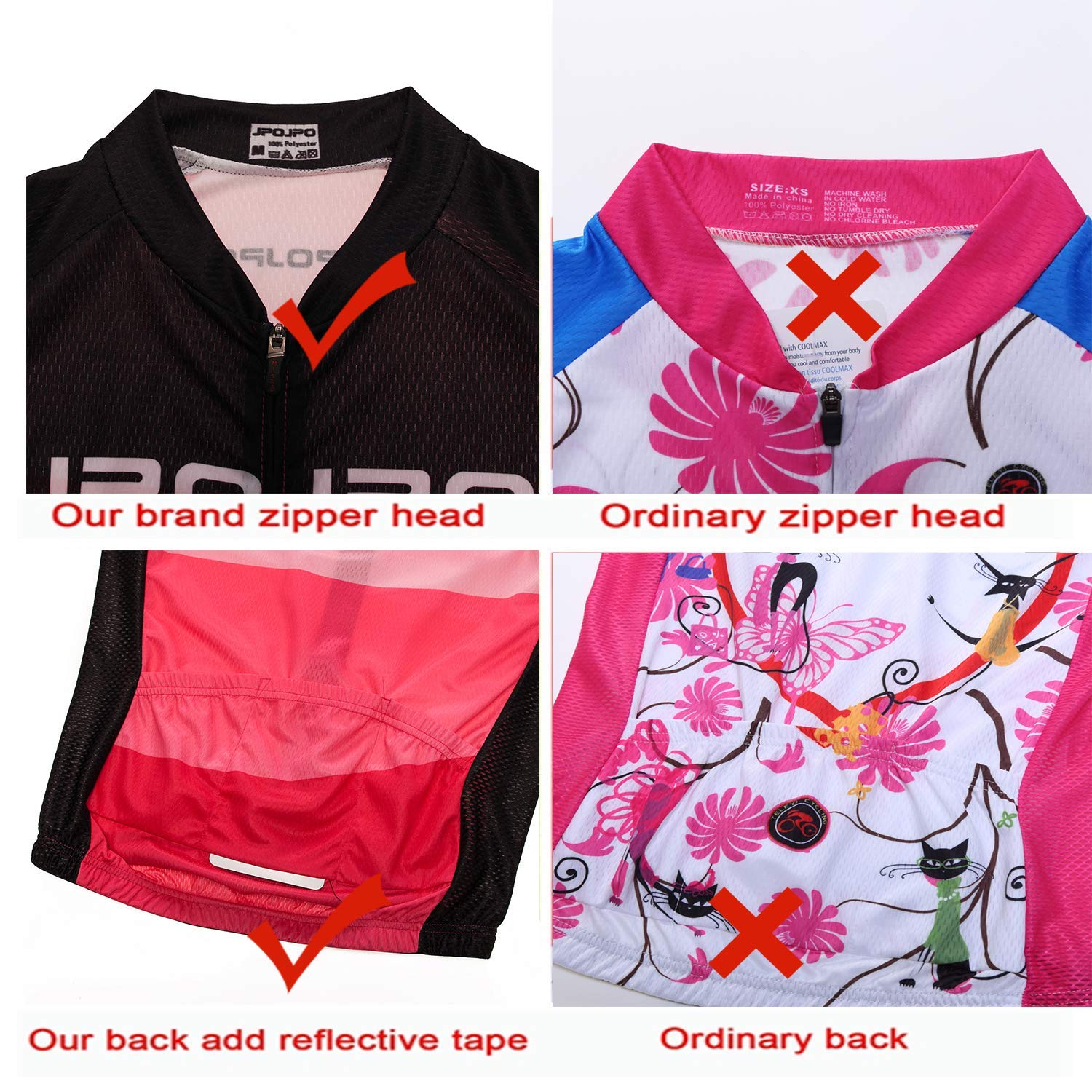 JPOJPO Damen Radtrikot Set Radtrikot Kurzarm + Radhose mit 5D Sitzpolster MTB Fahrradbekleidung