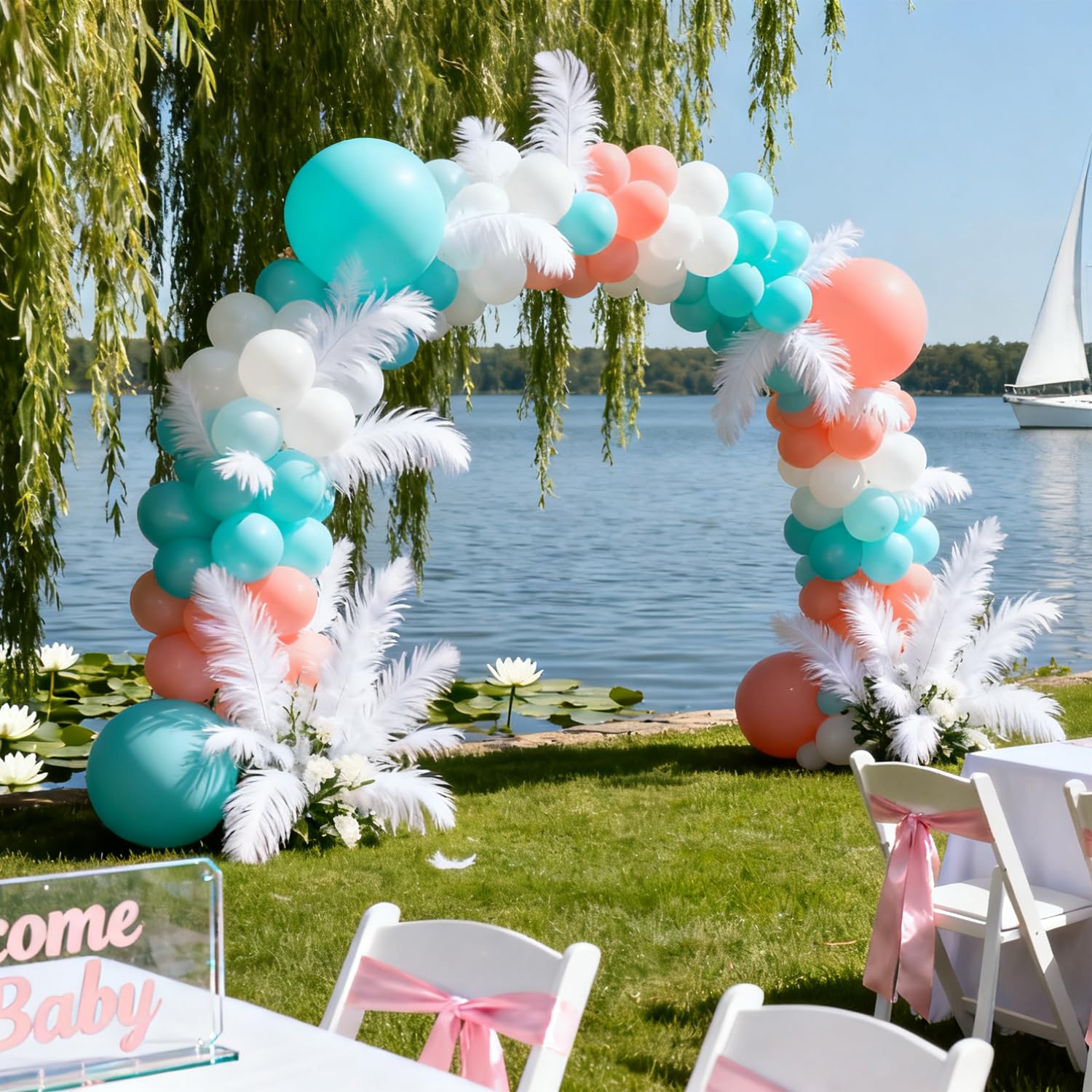 Arche de ballons, kit d'arche de ballons, support de ballons réglable, idéal pour la décoration de ballons lors d'anniversaires, mariages, Noël, fêtes prénatales et divers événements