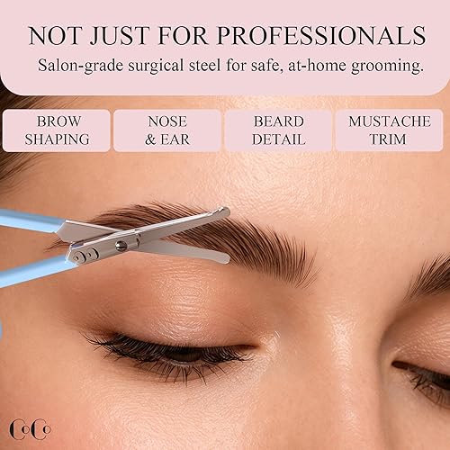 Miniatura 3 de Tijeras pequeñas de aseo – Acero inoxidable de grado médico para viajes y retoques – Punta de seguridad redondeada para nariz, orejas y vello facial