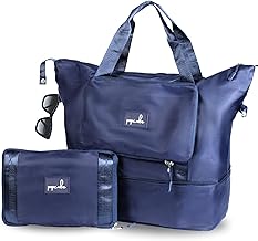 Premium Foldable Duffle Bag for Travel for Women-Folding Bags for Travelling-Travel Bag for Women-Multipurpose Foldable Bags for Travelling. (Style 1, Blue)