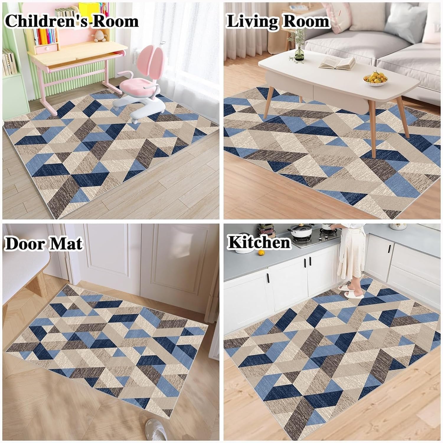 Tapis de Protection de Sol pour Chaise de Bureau, Color-1591a, 120 x 130 cm