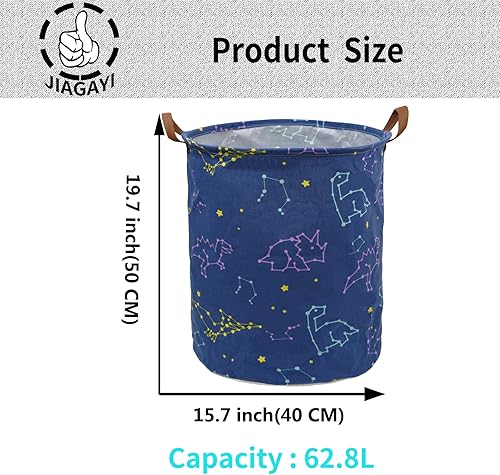 Miniatura 2 de JIAGAYI - Cesta plegable para ropa sucia  Organizador grande redondo impermeable con asas, almacenamiento en el hogar, juguetes de habitación, cesta