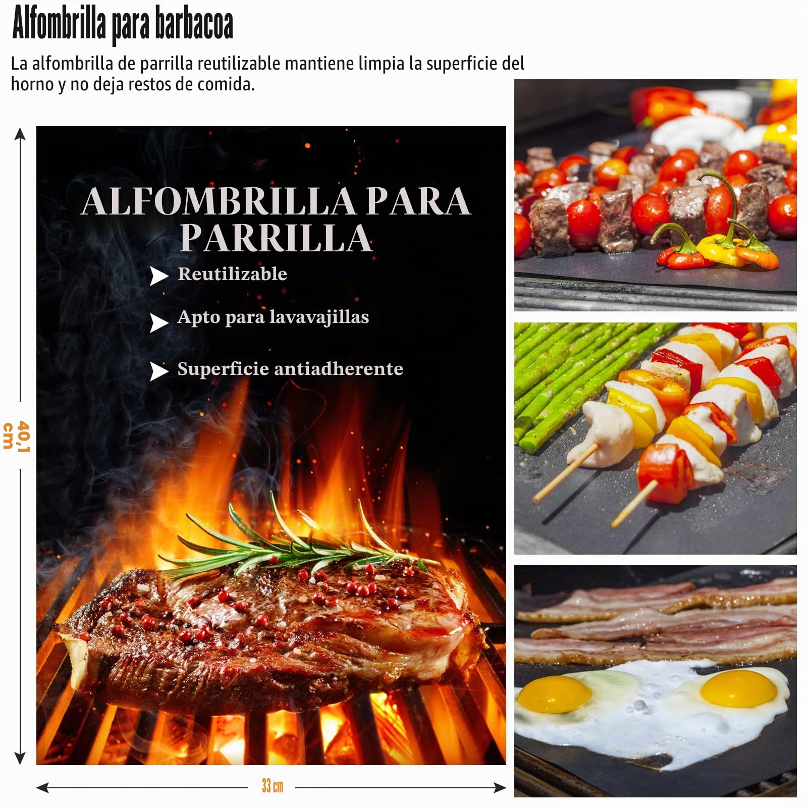 Grilliance Utensilios para Barbacoa de 30 Piezas, Kit de Accesorios para Parrilla de Acero Inoxidable para Hombres, Juego de Herramientas Profesionales para Parrilla con Bolsa de Transporte, marrón
