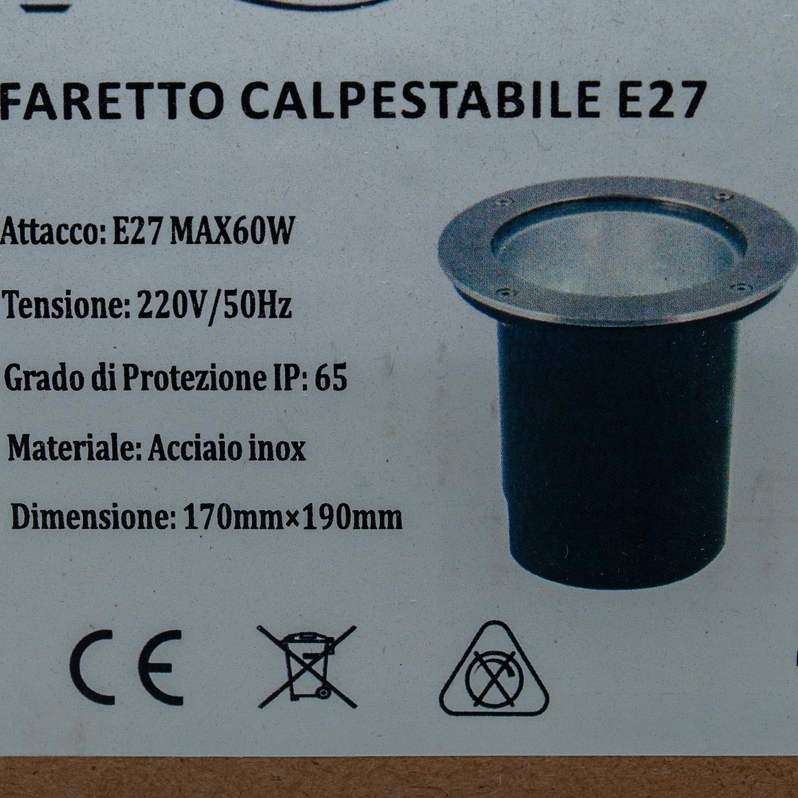 Spot piétinable encastrable sol lampe LED E27 PAR30 12 W lumière ciblée SPOT 40° jardin IP65 trou 165 mm éclairage extérieur arbres plantes piliers (lumière 4000 K)