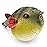 Gemini&Genius Sea Animal Pufferfish Action Figure Soft Rubber Swim Bath Toy, Realistic Ocean Fish Blowfish Toy, Educational and Role Play Toys for Kids and Collectors (Puffer Fish)