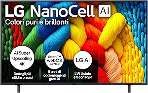 LG NanoCell AI NANO80 TV 55 Inch 4K Smart TV, α7 Gen8 Processor, NanoCell Technology, WebOS with AI and AI Pointer Remote …