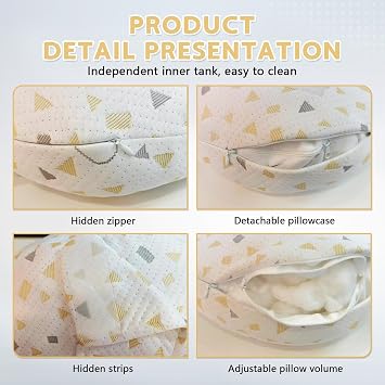Gonggi 2Pcs Pregnancy Pillows for Sleeping, Full Body Pillow Pregnancy Pillows, Support for Back, Hips, Legs, Upgraded Detachable Soft and Adjustable Pillow Cover