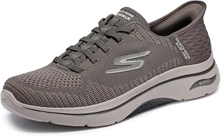 Skechers Men's Go Walk 2.0 Grand Select, Taupe, 7.5 UK Wide | Hands Free Slip-Ins, Arch Fit Removable Insole, Ultra Go Cus...