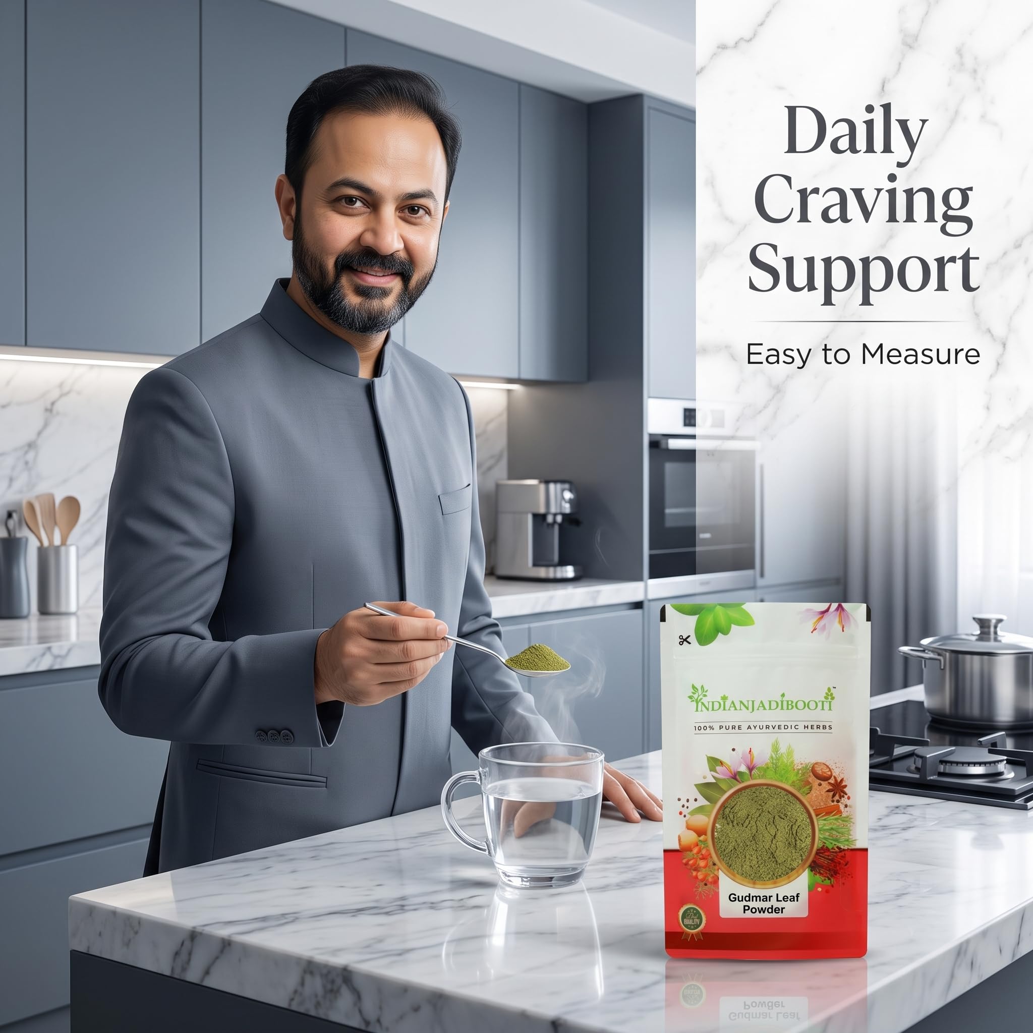 IndianJadiBooti Gudmar Powder 100g - Pure Gymnema Sylvestre | The "Sugar Destroyer" for Healthy Glucose Levels | Natural Madhunashini Leaf Churna | Blocks Sweet Cravings & Supports Weight Loss - IndianJadiBooti — Amazon image 4