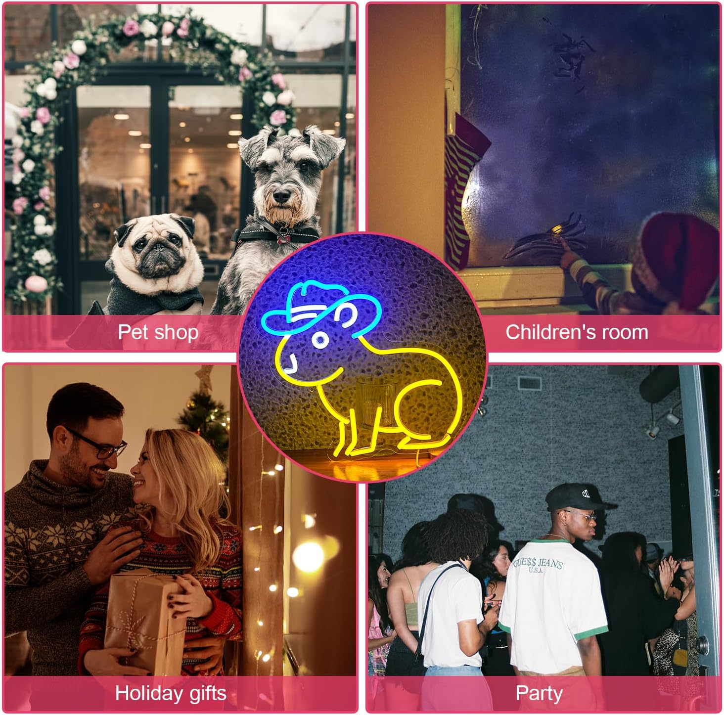 Capybara Neon Sign, Cute Cowboy Hat Capybara Led Light Animals Wall Decor Artled Bar Night Lights Backdrop Lights Led Business Signs Creative Neon Usb Powered