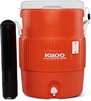 IGLOO Drinks Container 10-37.9 litres - Drinks Canister, Water Dispenser with Cup Holder, Cup Dispenser for Sports, Work and Leisure