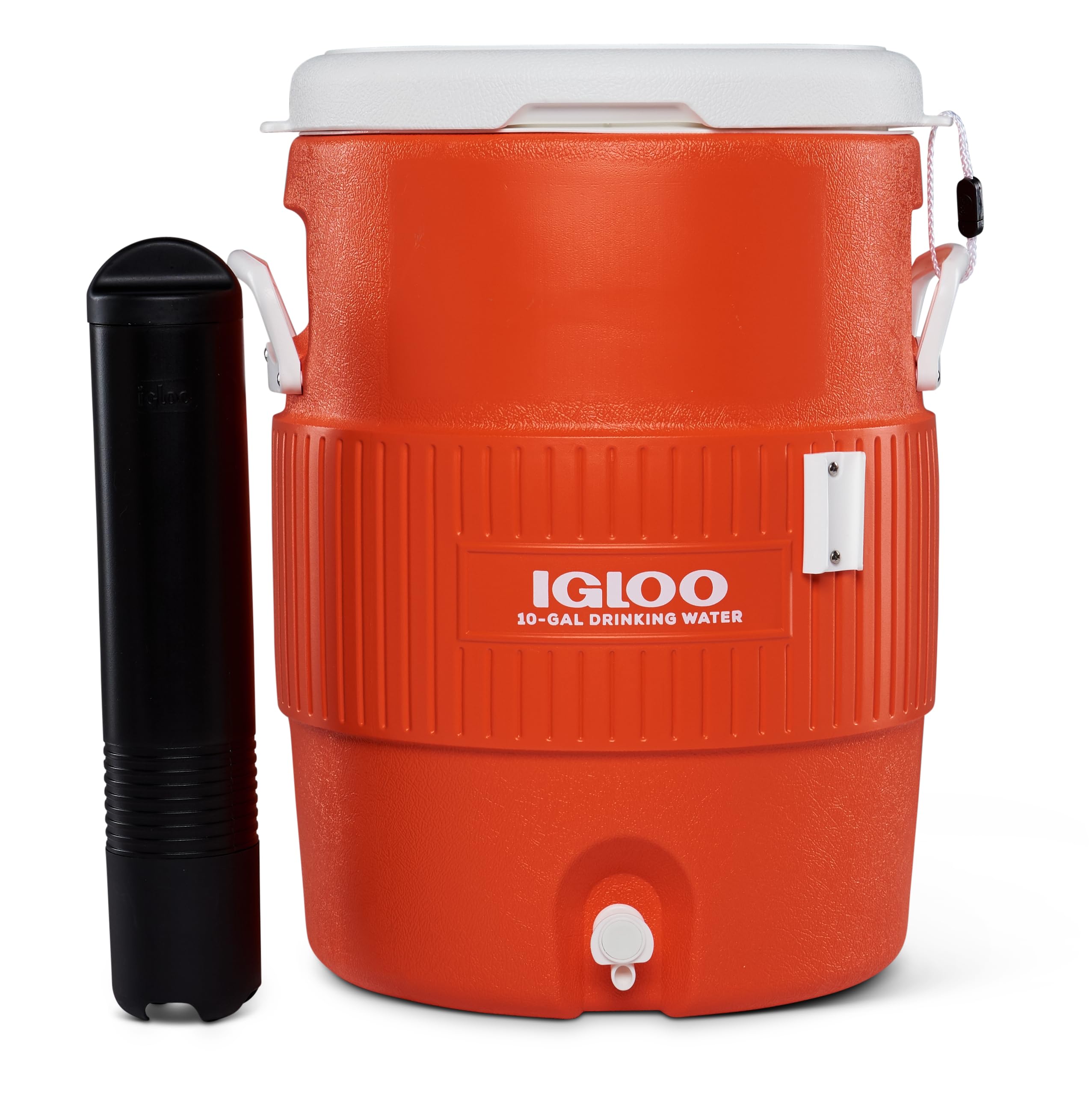 IGLOO Dispensador de Bebidas 10 Galones 37L – Contenedor Aislado con Grifo – Bidón de Agua Resistente para Obra, Deporte y Exterior con Asas