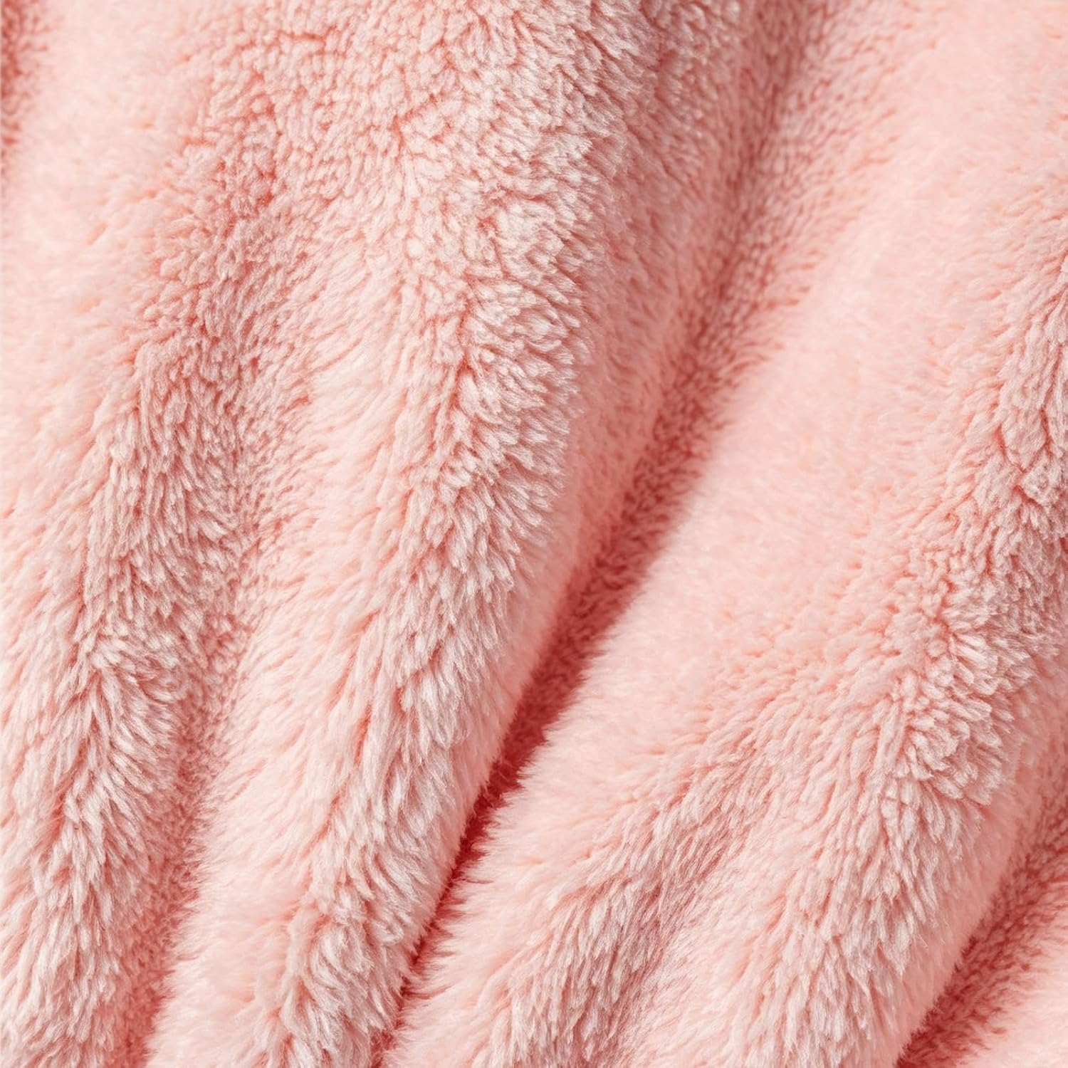Microfiber Hair Drying Cap, Quick-Dry Absorbent Shower Towel Wrap with Bow, Coral Fleece, Thickened (Pink)