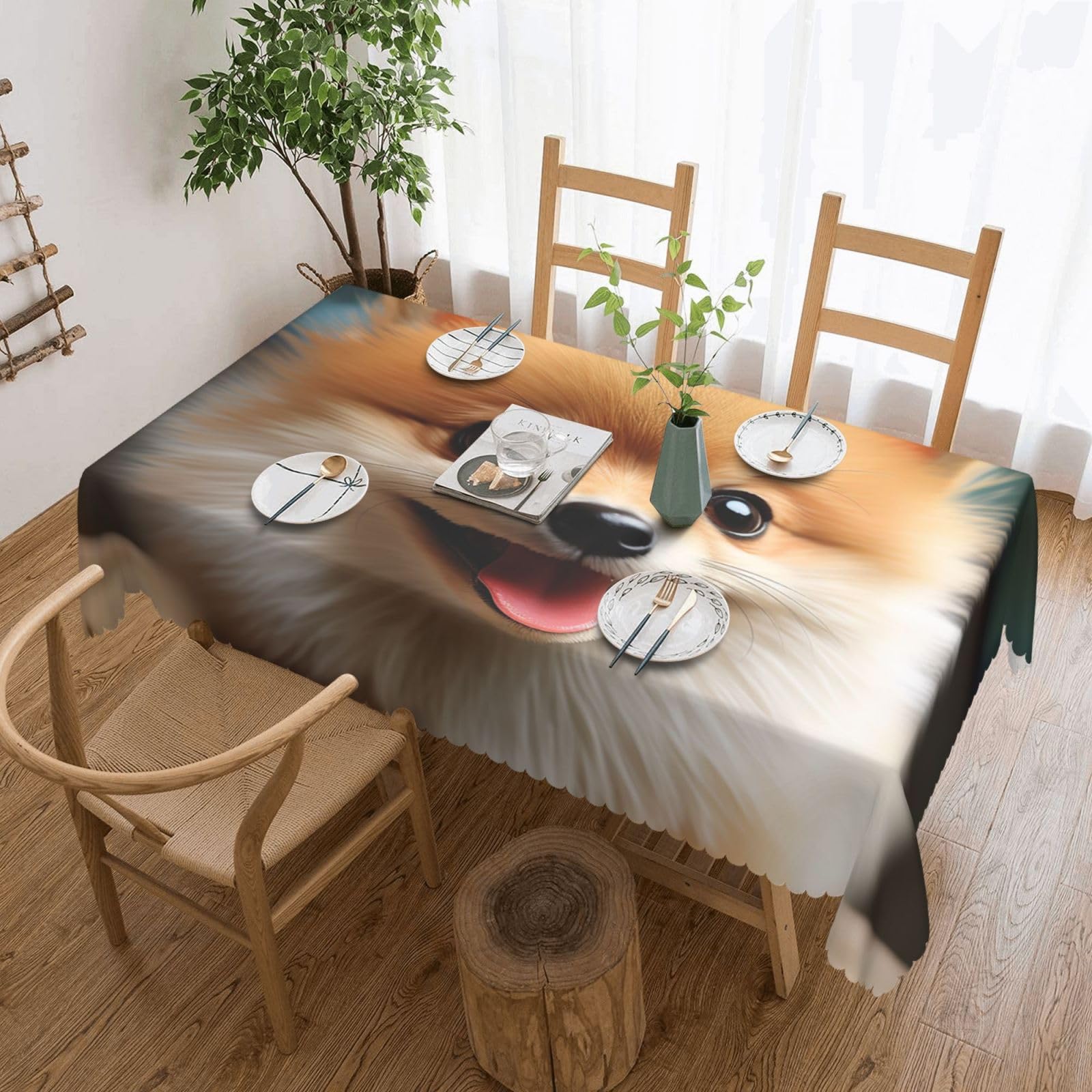 Nappe de table rectangulaire imperméable et infroissable