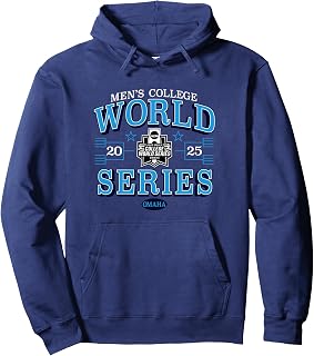 Men's College World Series 2025 NCAA Baseball Bracket Navy Pullover Hoodie