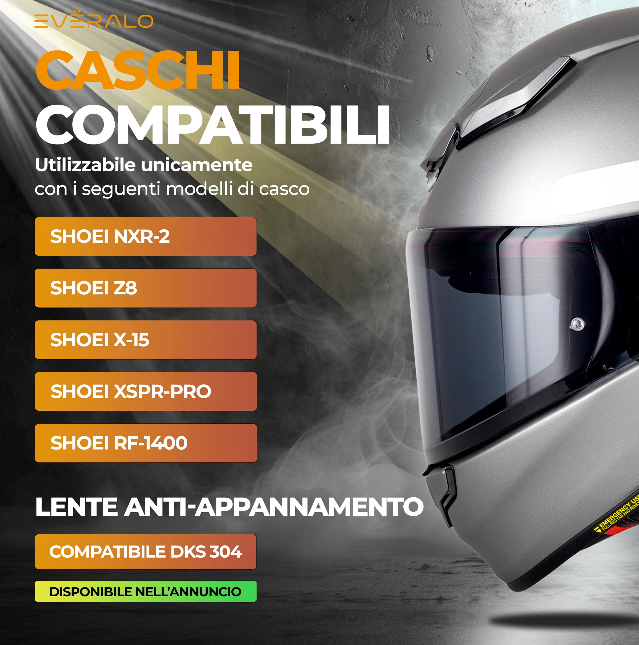 Visiera Compatibile con Shoei Nxr 2 - Z8 - Xspr Pro - X15 - Cwr F2 (Fotocromatico)