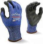 LINCONSON 3 Niveau de l' emballage 5 Performance de sécurité résistante à la coupe Series Mécanicien de la construction PU Gants de travail Pouce double renforcée