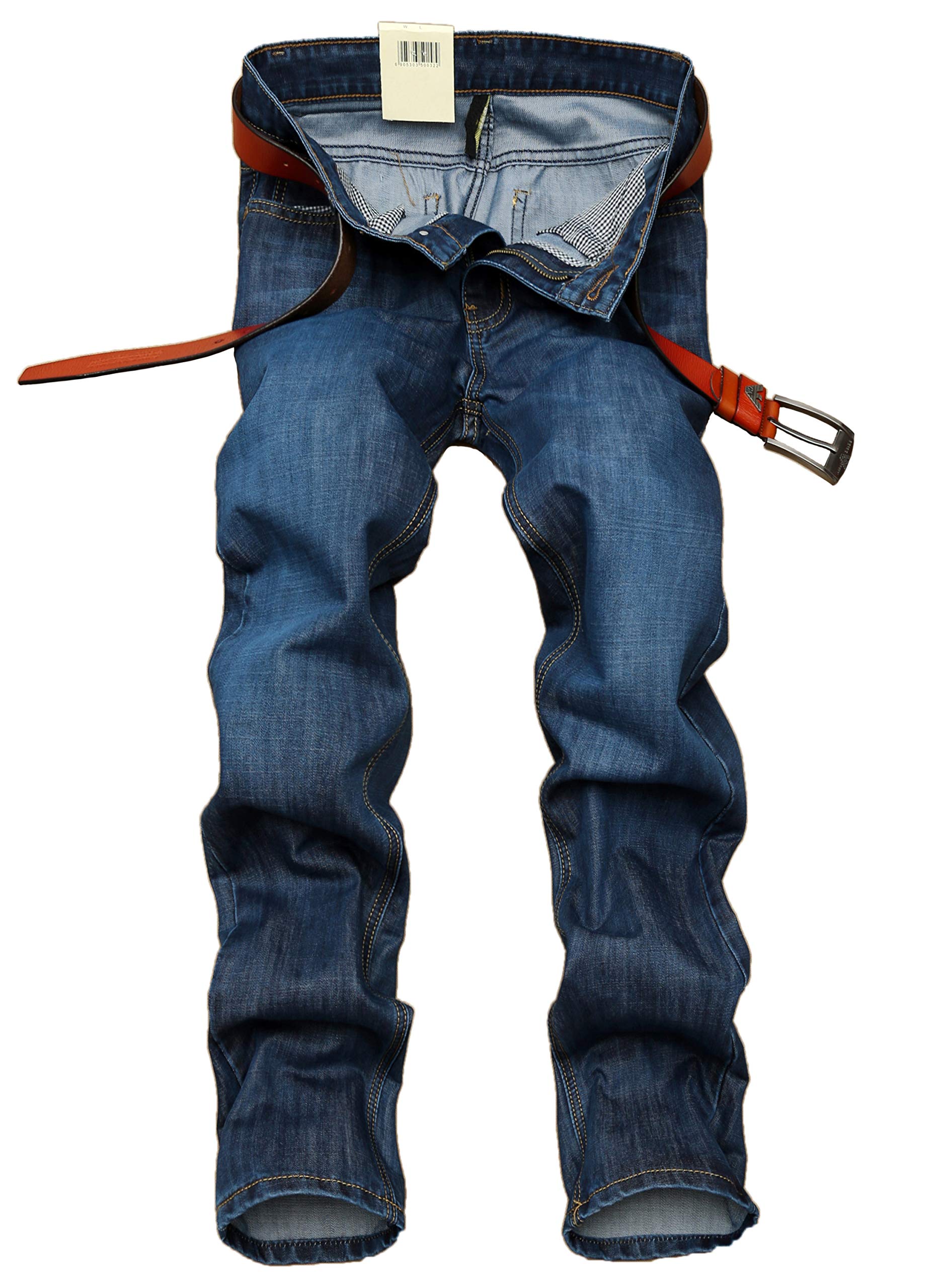 FASHINTY Men's Casual Style Straight Fit Jeans