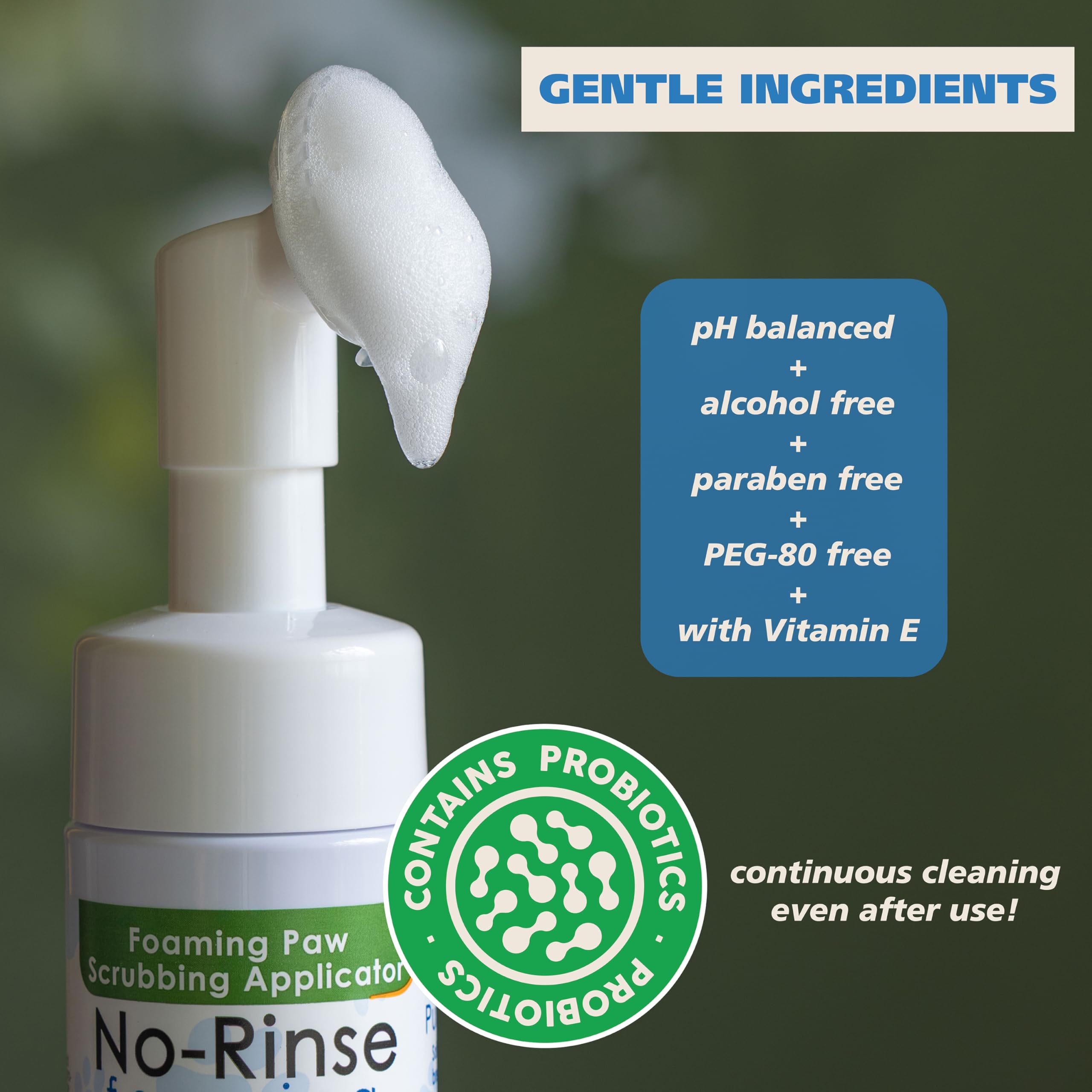 Wahl USA Gentle Foaming Dog Paw Cleaner, No-Rinse Probiotic Formula with Soft Silicone Paw Scrubber Brush, Coconut Lime Verbena Scent, 8 fl oz – Model 3028477 - image 3