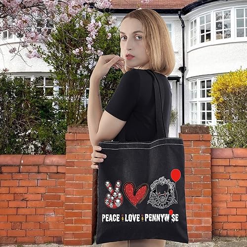 Miniatura 4 de LEVLO Bolsa de maquillaje cosmética de payasos para fanáticos de la película, regalo de paz, amor, película, maquillaje, cremallera, bolsa de regalo