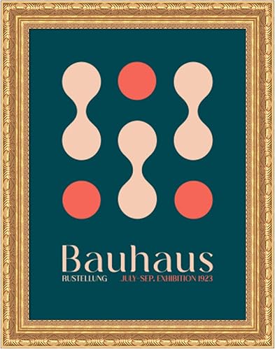 Miniatura 14 de Amanti Art Framed Wall Art Print 21x17 Bauhaus Blue Clubs by Emel Tunaboylu, Abstract Wall Art, Mid Century Modern Decor, Small Poster Painting