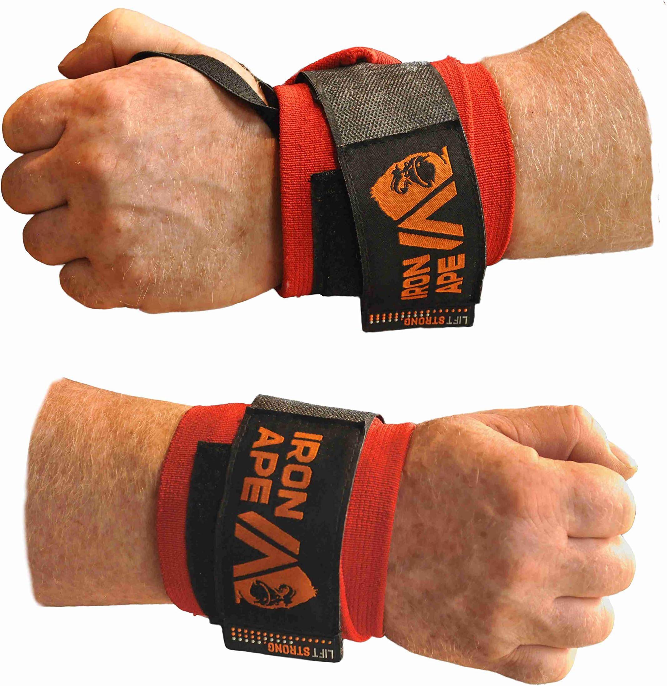 Professional Grade Wrist Wraps, 12", 18", 24" & 34". New Versatile Twin Thumb Loop Design for Powerlifting, Weight Lifting, and Bodybuilding. Weightlifting Wrist Support for Men and Women