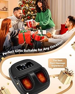 Foot Massager Machine with Heat, Shiatsu Foot Massager with Wireless Control, 2026 Upgraded Deep Kneading, for Plantar Fasciitis, Neuropathy, Birthday Gifts for Women Mom Men Dad, Up to Foot Size 14