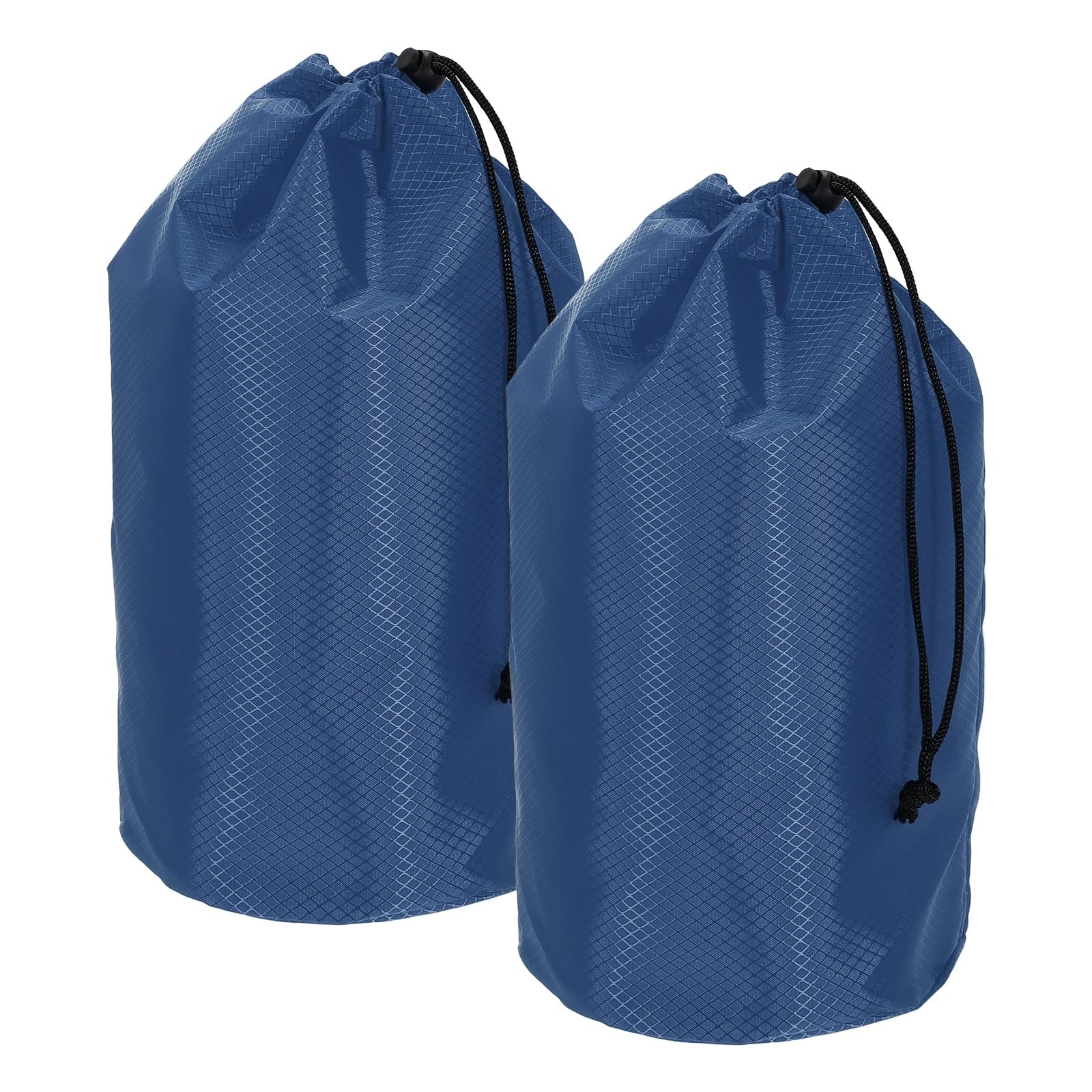 YELARXI Stuff Sack, Waterproof Ditty Bags Storage Sacks Portable Outdoor Ultralight Drawstring Dry Stuff Bag Gear with Toggle 7x13In & 2 Pack & Dark Blue for (Backpacking Camping Hiking)