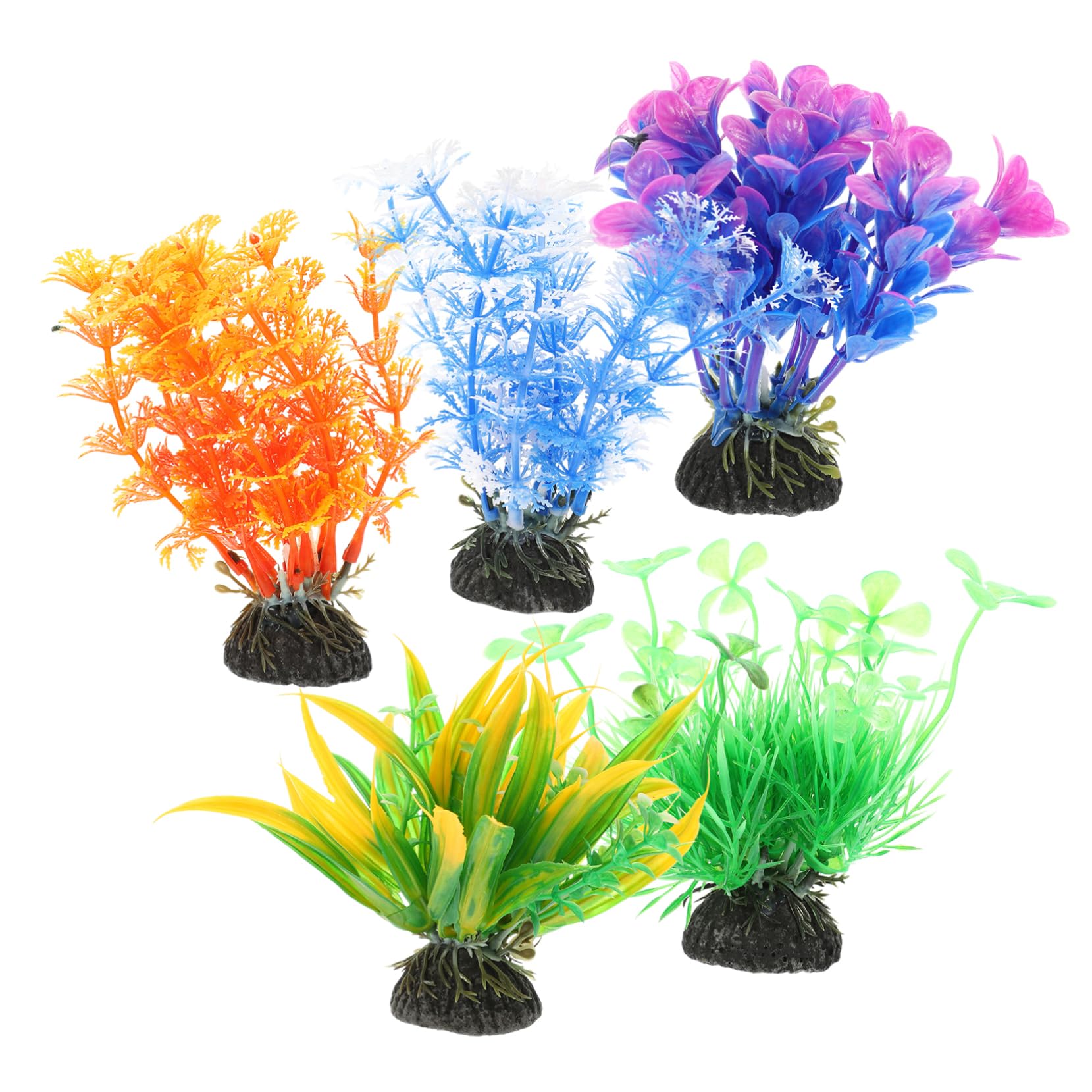Toddmomy 25pièces Plantes Aquatiques Artificielles Décoratives pour Aquarium Ornements Simulés Décor Lifelike pour Poissons pour Décoration De Réservoirs Aquatiques