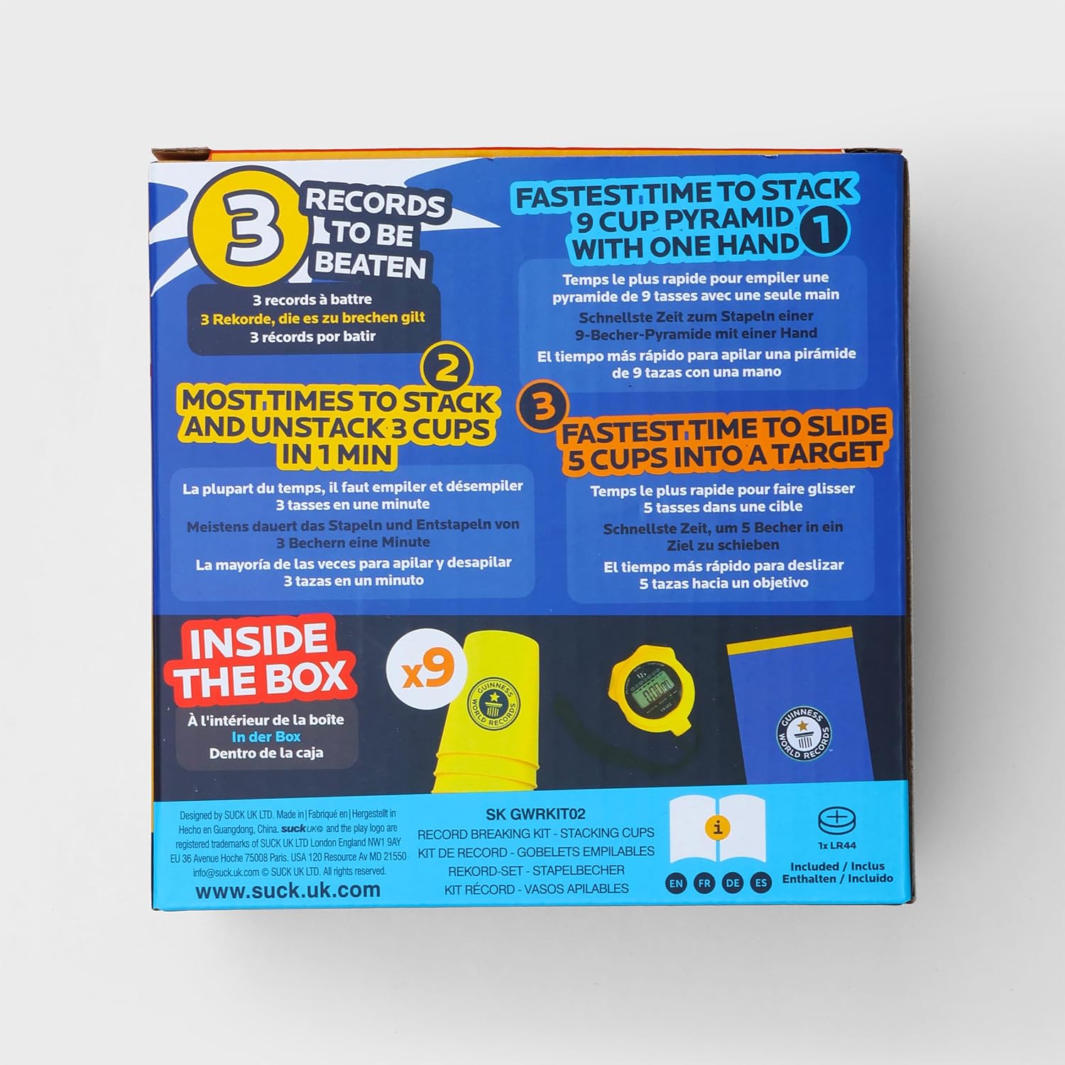 Guinness World Records 2026 Stacking Cups Kit - Record Breaker - Stacking Cups For Kids & Adult - World Record Holder - Guinness Book Records - Speed Cup - Achievement Game - Stocking Fillers For Kids
