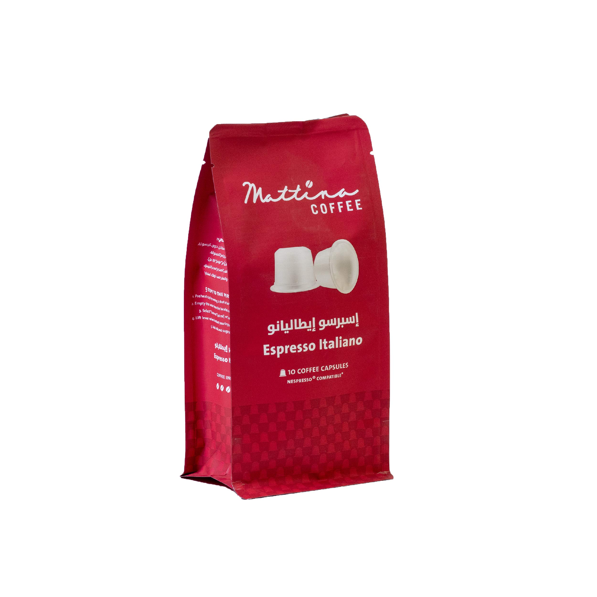 Mattina Coffee, Espresso Italiano Capsules - Bag of 10 capsules