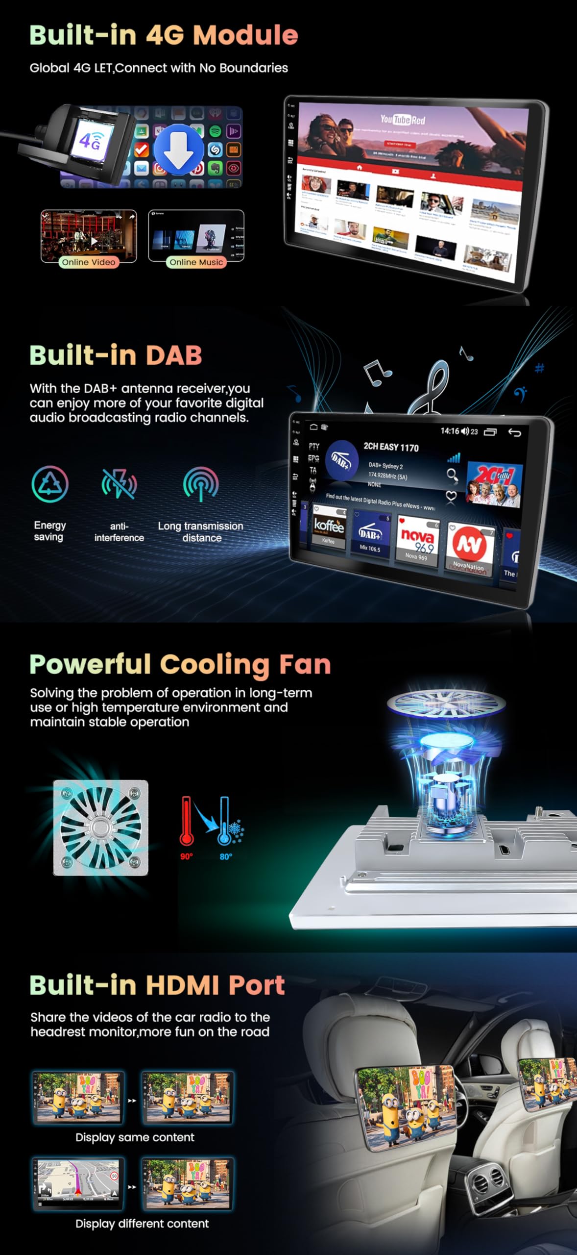 9" [6G + 128G] Radio samochodowe 2 Din Android 15 do Hyundai i10 2014-2019 | 8-rdzeniowe, wbudowane 4G LTE, DAB+, bezprzewodowe CarPlay i Android Auto, DSP, nawigacja GPS, HDMI, Bluetooth, Mirror Link
