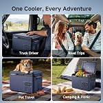 BODEGACOOLER 12 Réfrigérateur de voiture volt – 16QT Portable, faible bruit, refroidissement rapide avec LED Affichage, options de charge multiples, écoénergétique pour les voyages routiers & Aventures en plein air