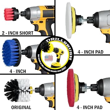 Nylon Drill Brush Attachments for Cleaning Car Accessories, Carpet, Truck