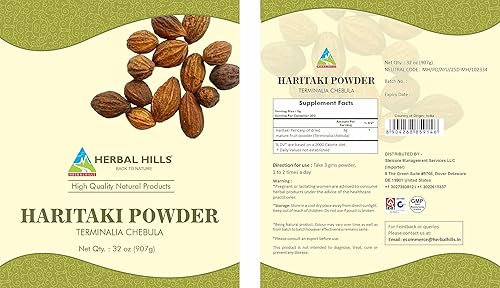 Miniatura 3 de HERBAL HILLS Haritaki Powder Terminalia Chebula Inknut  2 libras32 onzas  Paquete de 1