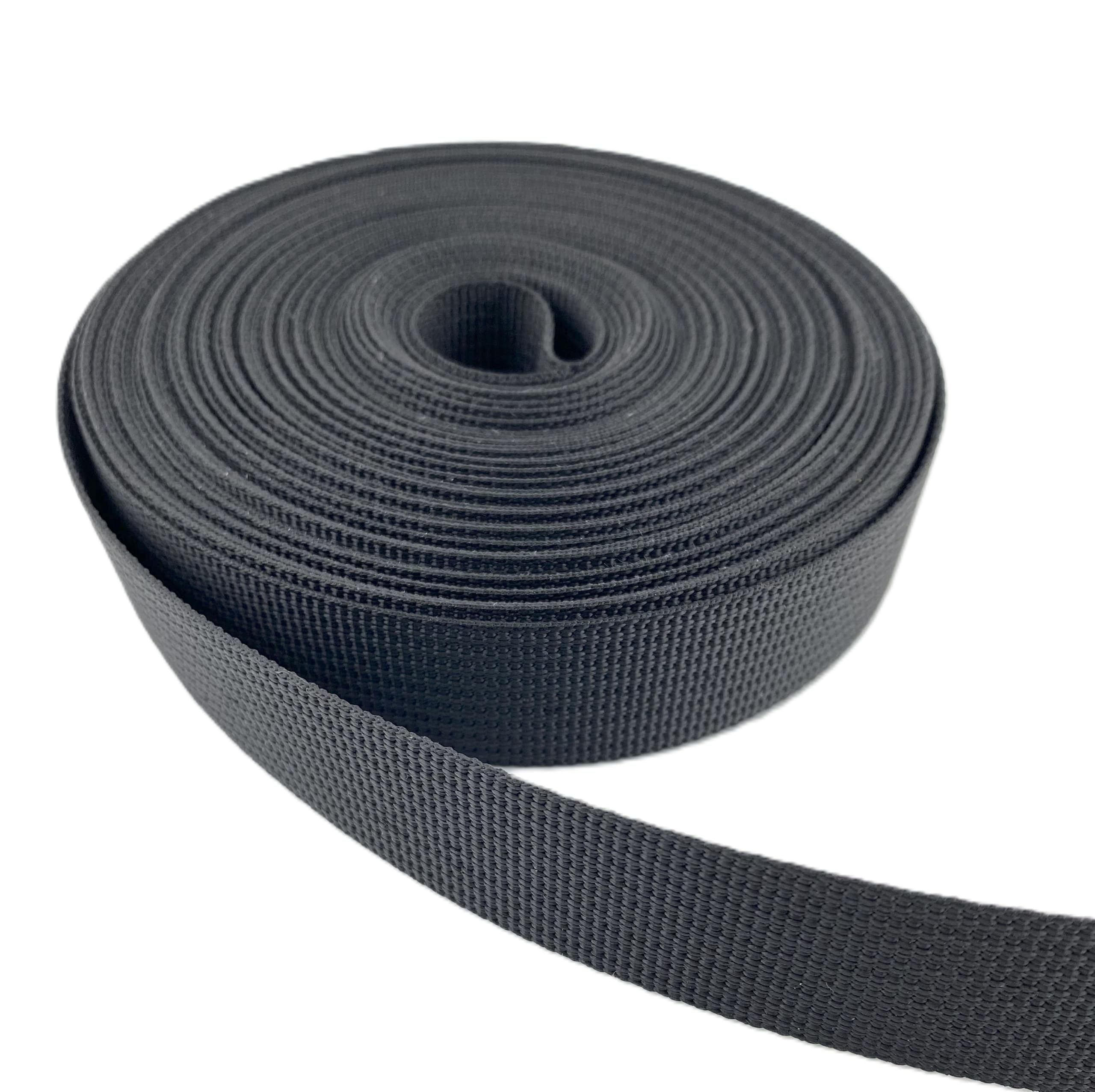 Polyester Gurtband 35mm Schwarz – Zurrgurt, Spanngurt, Tragegurt, Taschengurt, Rucksackgurt – Stabil & vielseitig für DIY, Outdoor, Reparatur (10m)