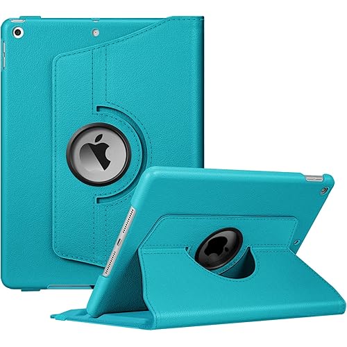Fintie Rotating Case for iPad 9th Generation (2021) / 8th Generation (2020) / 7th Gen (2019) 10.2 Inch - 360 Degree Rotating Stand Cover with Pencil Holder, Auto Wake Sleep, Legacy Teal